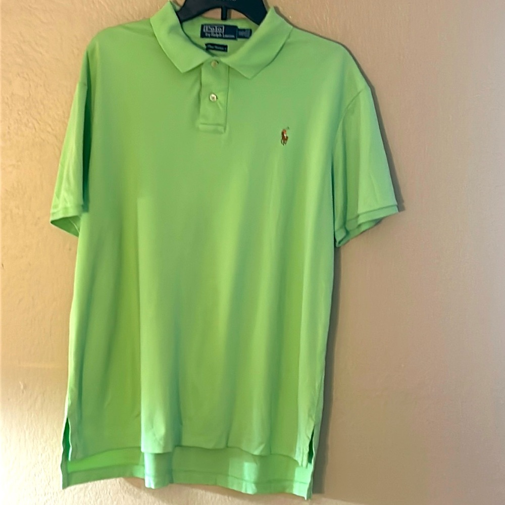 Men’s Polo Shirt, Size XL,lime Green